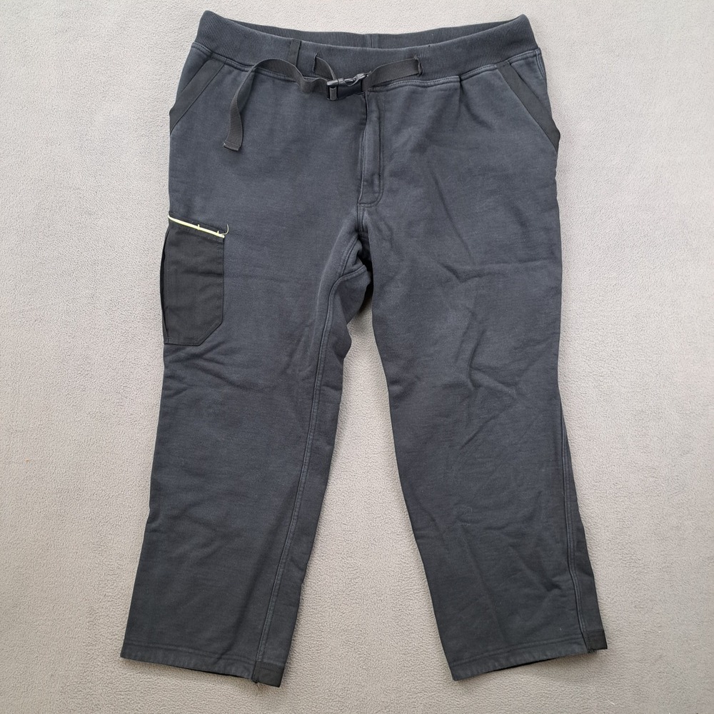Duluth Trading Relaxed Fit Mens XL x 30 Charcoal Gray Cargo Sweatpants Joggers